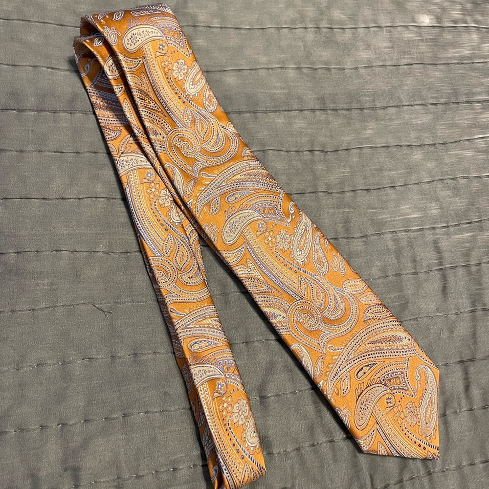Orange Parsley Neck Tie
